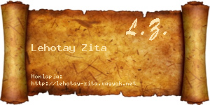 Lehotay Zita névjegykártya